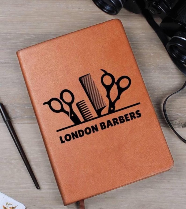 Personalized Barber Shop Leather Journal | Gift for Barber Dad, Salon ...
