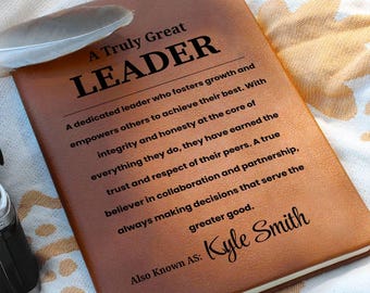 PersonalisiertesLeader Journal -Leadering Team Geschenk,Manager Geschenk,Geschenk für Redner,Boss Ruhestand Geschenk,Mentor Geschenk,Prinzipal Geschenk