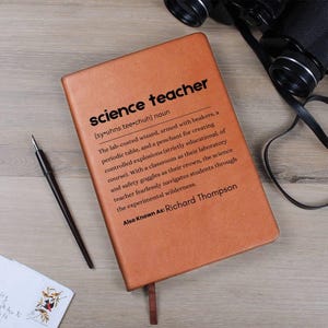 Personalized Science Teacher Gift, Teacher Birthday Gift, Teacher Christmas Gift, Teacher Notebook, Chemistry Teacher Gift, Teacher Journal image 8