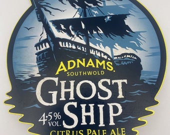 Adnams Ghost Ship 4,5 % Vol Real Ale Badge Pump mit Clip