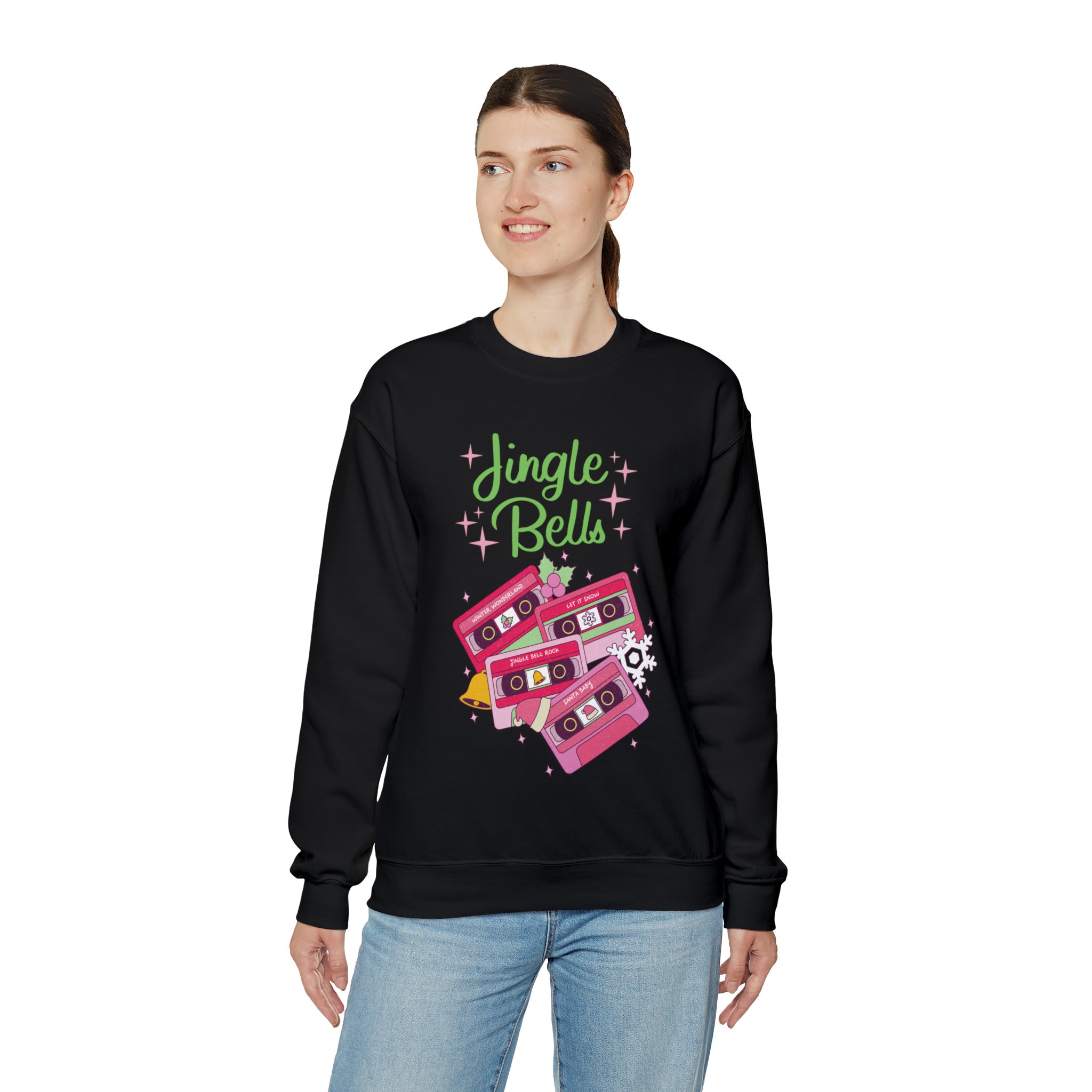 Jingle Bell Sweatshirt, Christmas Sweatshirt, Retro Christmas