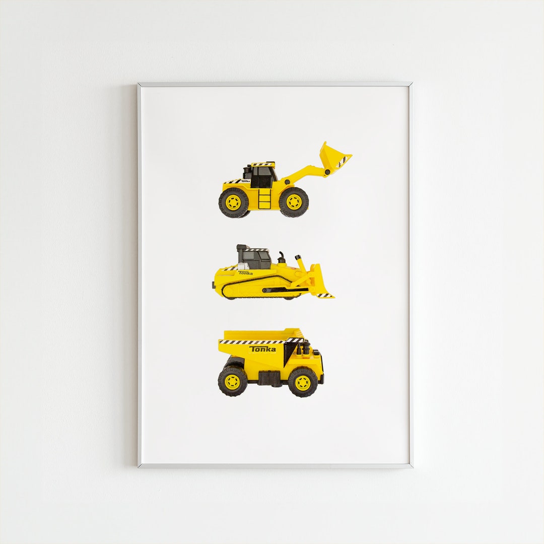 Tonka Photographic Construction Vehicles Poster Digital Etsy
