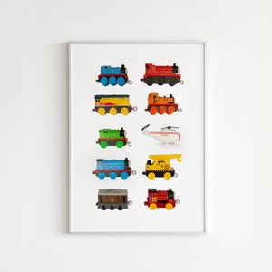 Photographic Thomas the Tank Engine Poster, Digital Print, Thomas and Friends Photograph, Trains Bedroom, Train Poster Prints, Thomas Train