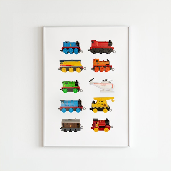 Photographic Thomas the Tank Engine Poster, Digital Print, Thomas and Friends Photograph, Trains Bedroom, Train Poster Prints, Thomas Train