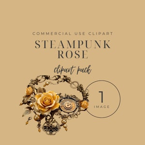 Steampunk Clipart, Steampunk Blumen, Steampunk Blumen, Steampunk Steampunk Ephemera, Steampunk Digital, Vintage Steampunk, Junk Journal