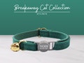 Emerald - Luxury Personalized Breakaway Engraved Cat Collar or Set Leash Bow Free Engraving Metal Safety Buckle Custom Pet Kitten Cat Gift product logo