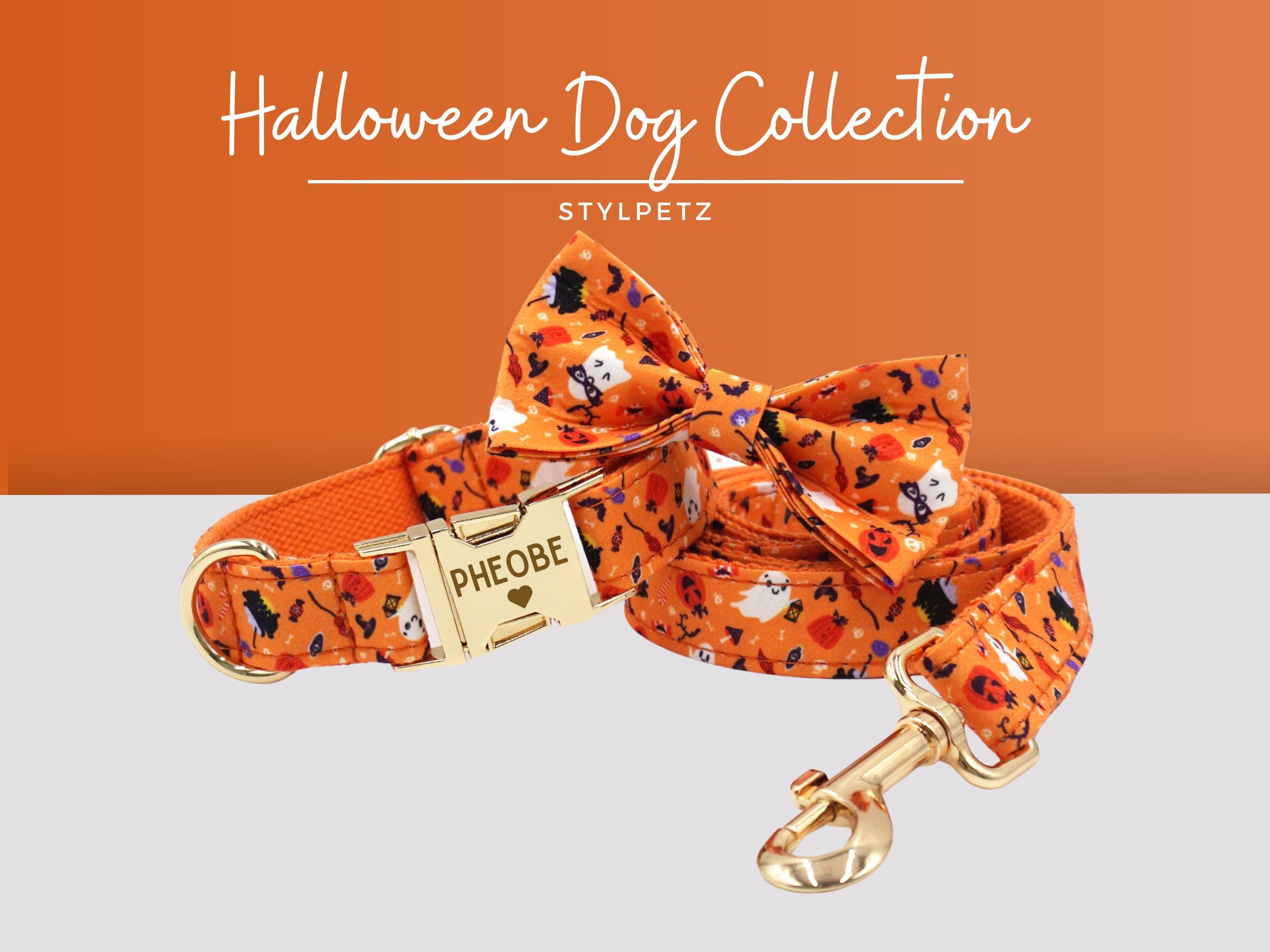 LUOZZY Halloween Hundehalsband – Totenkopf-Design Mit Kristall, Rot, Größe S, Verstellbar, Aus PU