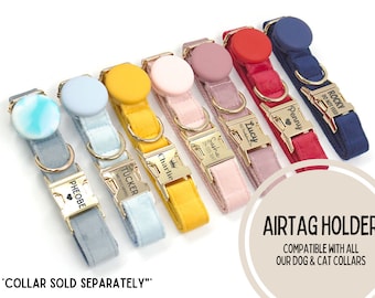 AirTag Holder Accessory - COLLAR SOLD SEPERATELY Dog Cat Collars, AirTag Tracking, Apple IPhone Multiple Colors