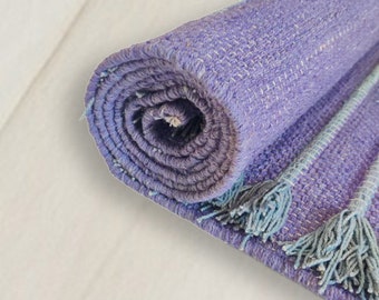 Blue Natural Yoga Mat | 100% Organic |