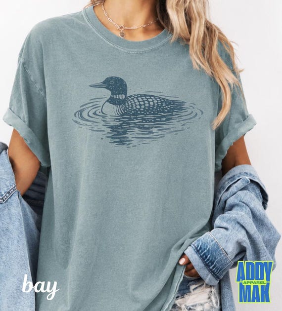Loon Shirt, Wildlife Graphic Tee, Lake Life Shirt, Nature Lover Gift, Comfort Colors Tee