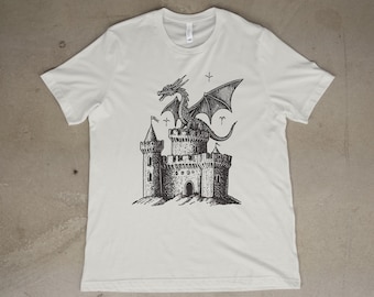 Dragon Vintage Dark Art Graphic T-Shirt, Retro 90s Medieval Y2K Tattoo Tee, Grimdark Fantasy Shirt, Dragon Lovers Gift, Baggy Style
