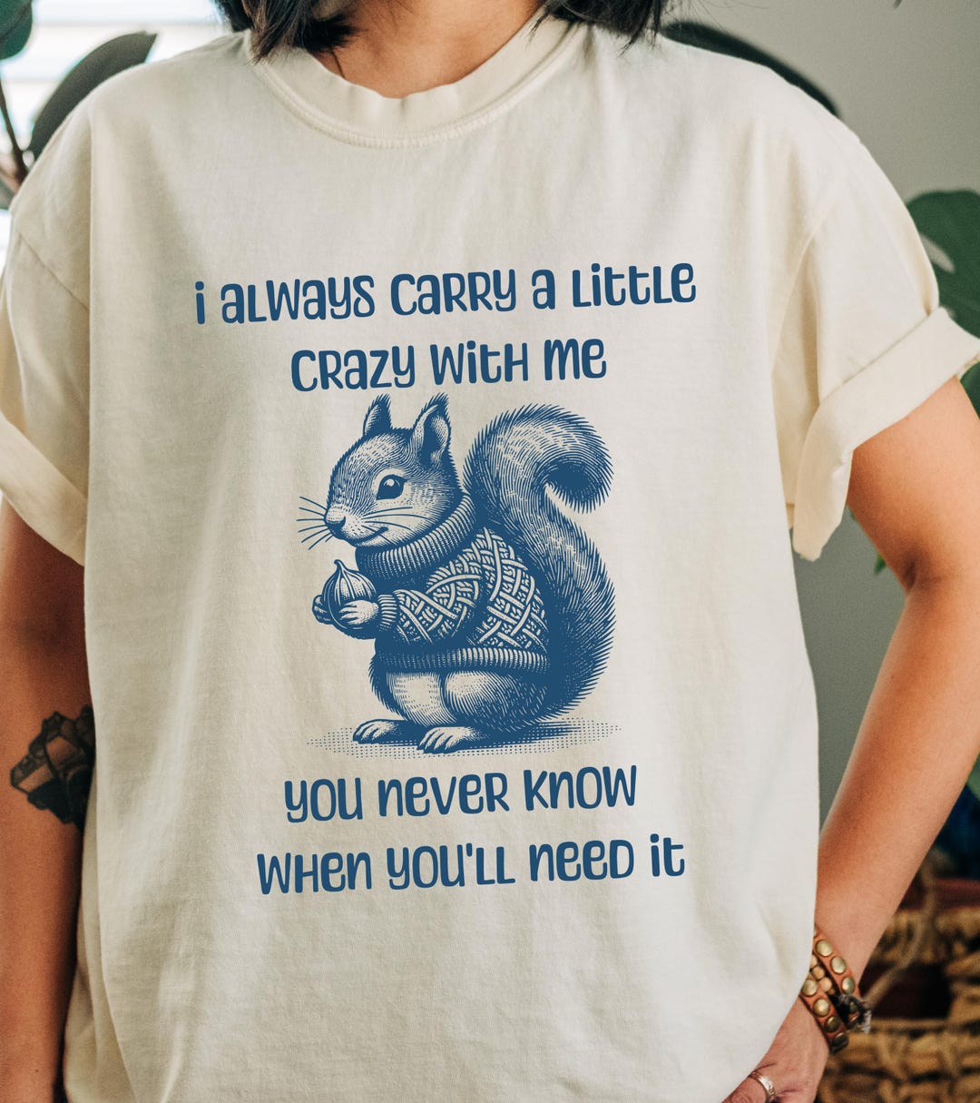 Funny Squirrel Lover Shirt, Woodland Animal Graphic Tee, Quirky