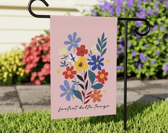 Subtle FDT Garden Flag, Subtle Anti Trump Spring Yard Sign, Feminine Anti Trump Flag Gift, Foxtrot Delta Tango Political Garden Banner