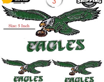 Philadelphia Eagles Aufnäher Set (3 Stück) - bestickte Jersey Patches