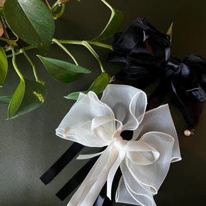 Vintage Hair Barrettes - Elegant Mesh Ribbon Bowknot Shaped Hair Clips for Women&#39;s Daily Wear, Stylish Accessories for Updo
