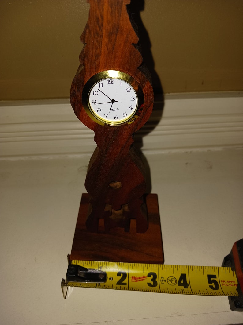 Miniature Grandfather Clock. Rare Tigerwood Wood Etsy