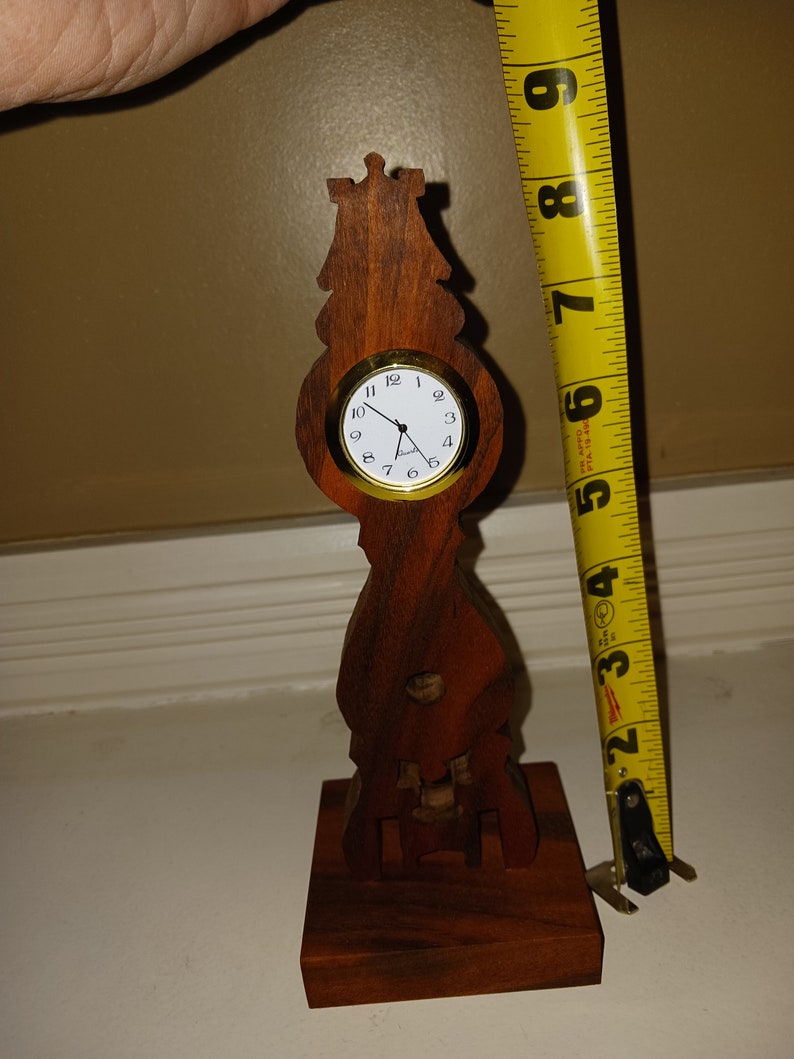 Miniature Grandfather Clock. Rare Tigerwood Wood Etsy