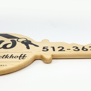 Solid Hard Maple Wood Key Sign With Epoxy Inlay for Realtors - Unique ...