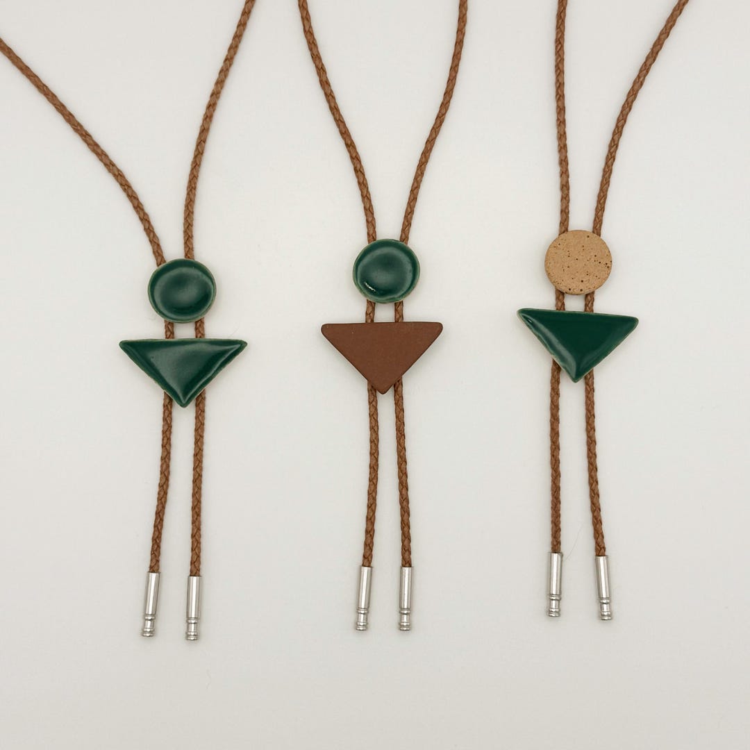 Geometric Shield Bolo Tie