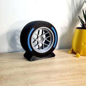 Customizable F1 tyres - WET VERSION - formula 1  race car parts - grand prix gifts for him - 3d printed christmas gift for boyfriend