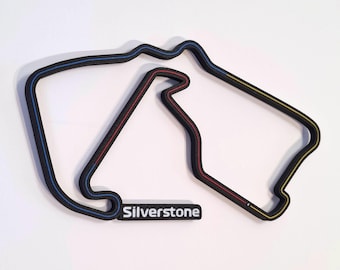 Silverstone formula 1 grand prix with race track 3d printed - framed wall art - formula 1 art - christmas gift for him - boyfriend gift