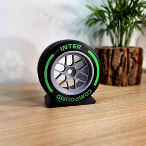 Customizable F1 tyres V2 - INTER VERSION - formula 1  race car parts - grand prix gifts for him - 3d printed christmas gift for boyfriend