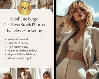 Aesthetic Faceless Marketing Stock Photo Girl Boss Instagram Reel Cover Faceless Digital Marketing Stock Photos Business Stock Image MRR PLR