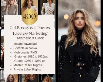 400 Faceless Stock Photos MRR PLR Business Stock Image Girl Boss Instagram Reel Cover Aesthetic Black Stock Images Digital Marketing Photos