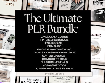 PLR Digital Products Bundle Private Label Rights Digital Marketing Instagram Faceless Reels  with Master Resell Rights Done For You MRR