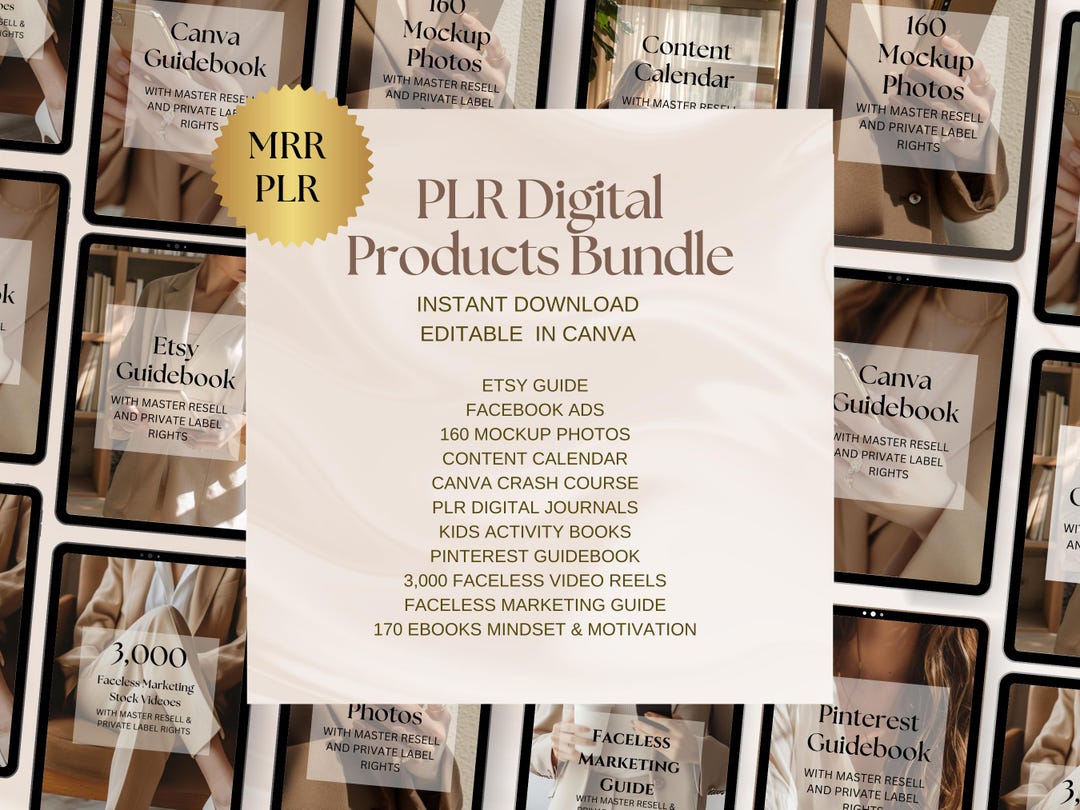 Ultimate Ebook MRR PLR Digital Product Bundle Faceless Digital ...