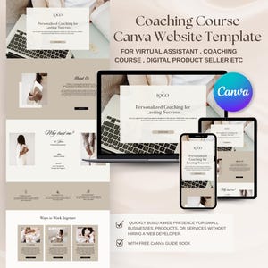 Aesthetic Canva Website Template Canva Landing Page Portfolio Canva Website Sales Page Template Website Canva Web Designer Website Templates