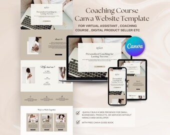 Aesthetic Canva Website Template Canva Landing Page Portfolio Canva Website Sales Page Template Website Canva Web Designer Website Templates