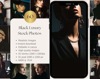 Fotos de stock de marketing sin rostro, portada de Instagram de lujo negra, imágenes de stock de marketing digital, contenido de redes sociales, MRR, PLR