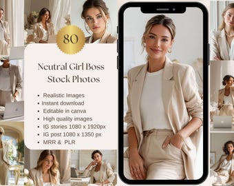 Neutral Aesthetic Girl Boss Stock Photos Instagram Reel Cover Faceless Marketing Luxury Stock Photos Social Media Images PLR Digital Photos