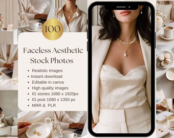 Faceless Aesthetic Cream Stock Photos For Instagram Reel Cover Digital Marketing Minimal Stock Images For Social Media Content MRR PLR