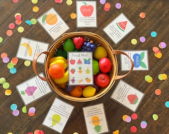 Fruit of the Spirit, Preschool Printable, Bible Verse, Galatians, Religious Game, Educational Activity, Homeschool Game, Sunday School