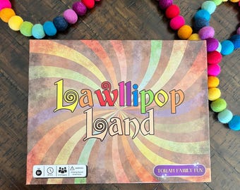 Lawllipop Land Torah Family Board Game, Passover, Pesach, Ten Commandments, Shavuot, Trumpets, Tabernacles, YHWH, Bible Games