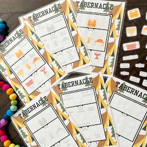 Tabernacle Bible Activity, Kids Bible Study, Preschool Printable, Educational Memory Game, Homeschool Curriculum, Bible Verse, Sunday School