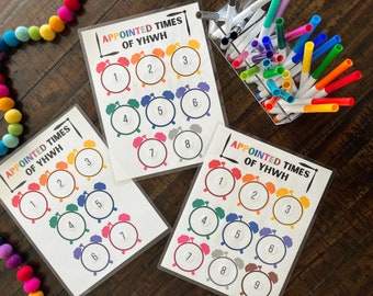 Bible Feasts Activity, Appointed Times Printable, Homeschool Education, Kids Memory Game, Old Testament Lessons, Jewish Preschool, Torah