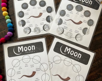 Moon Phases, New Moon Shofar Activity, Kids Bible Verses, Homeschool Printable, Kindergarten Curriculum, Torah Matching Memory Game