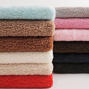 Sherpa Fabric, Sherpa Fleece, Warm Lamb Wool Fabric, Lamb Faux Fur, Winter Fabric, Blanket Sherpa, Jacket Lining Fabric, By The Half Yard