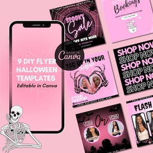 9 Halloween Hair Social Media Templates I Halloween hair Instagram Post Templates I  Halloween hair bookings  flyers I Hair Extension Flyers