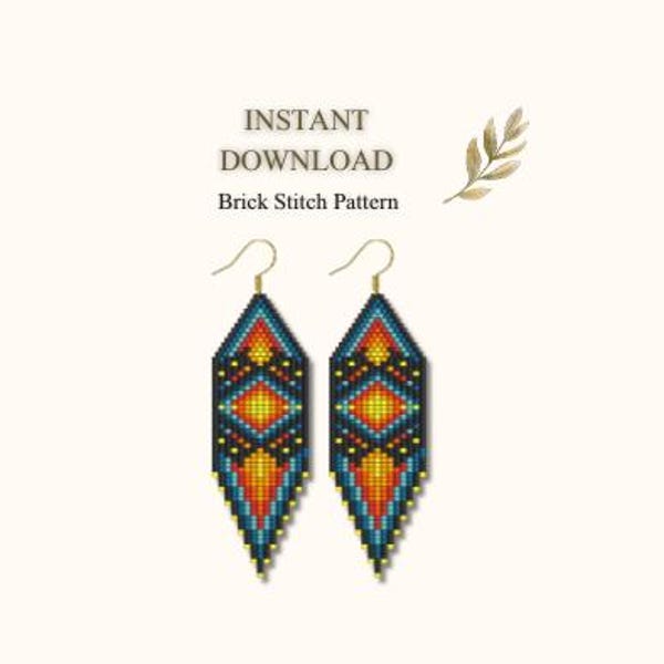 PDF Anleitung für Ohrringe, Steine, Perlenarbeiten, Perlenarbeit, Perlenarbeit, Perlenarbeit, Beaded Bead Stitch, DIY-Anleitung