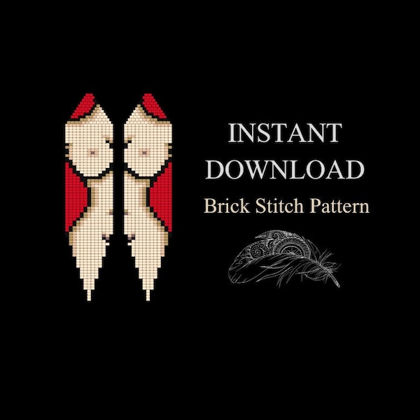 Brick Stich Muster, Sexy Seed Bead Ohrringe Muster, Fransen Ohrring, Perlen Brickstitch Muster, Do It Yourself, sofortiger digitaler Download