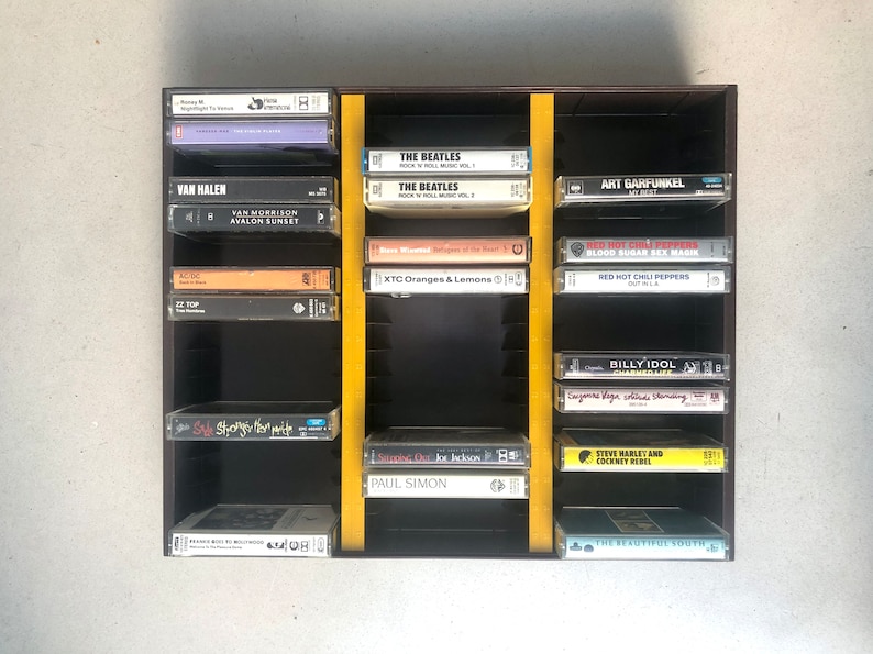 Vintage cassette shelf 70s, Plattofix, Wittner Compact box, cassette box, tape, MC, drawer insert image 5