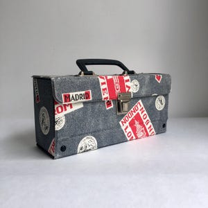 Vintage cassette case, 70s, cassette box black, DJ case, MC case Europe