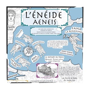 Carte de l'Énéide / Collection "Au Coeur des Mythes"
