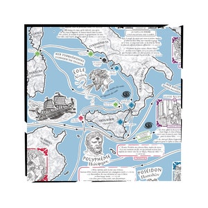 Map of The Odyssey / “At the Heart of Myths” Collection