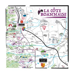 Carte de la Côte Roannaise / Collection "Au Coeur des Régions"