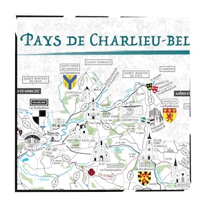 Carte du Pays de Charlieu-Belmont / Collection "Au Coeur des Régions"